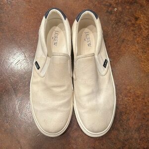 White gently used J Crew Slip-on’s
